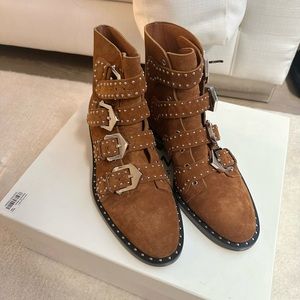 NIB Givenchy Elegant Studded Suede Ankle Boots